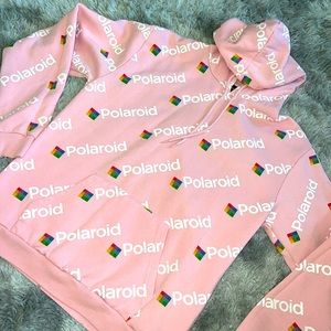 PINK POLAROID HOODIE - Size M/L Womes